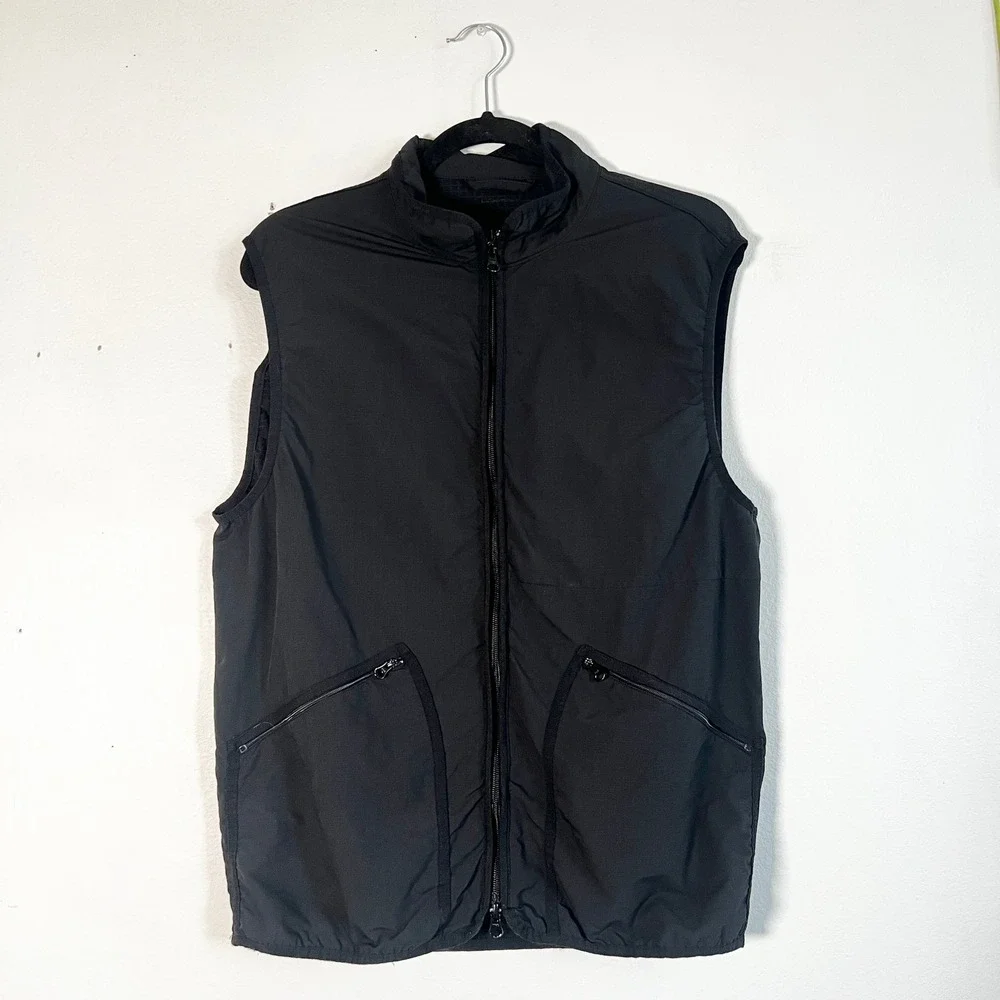 J. Crew Stretch Tech Vest Black Mens Size Medium Hiking Outdoors